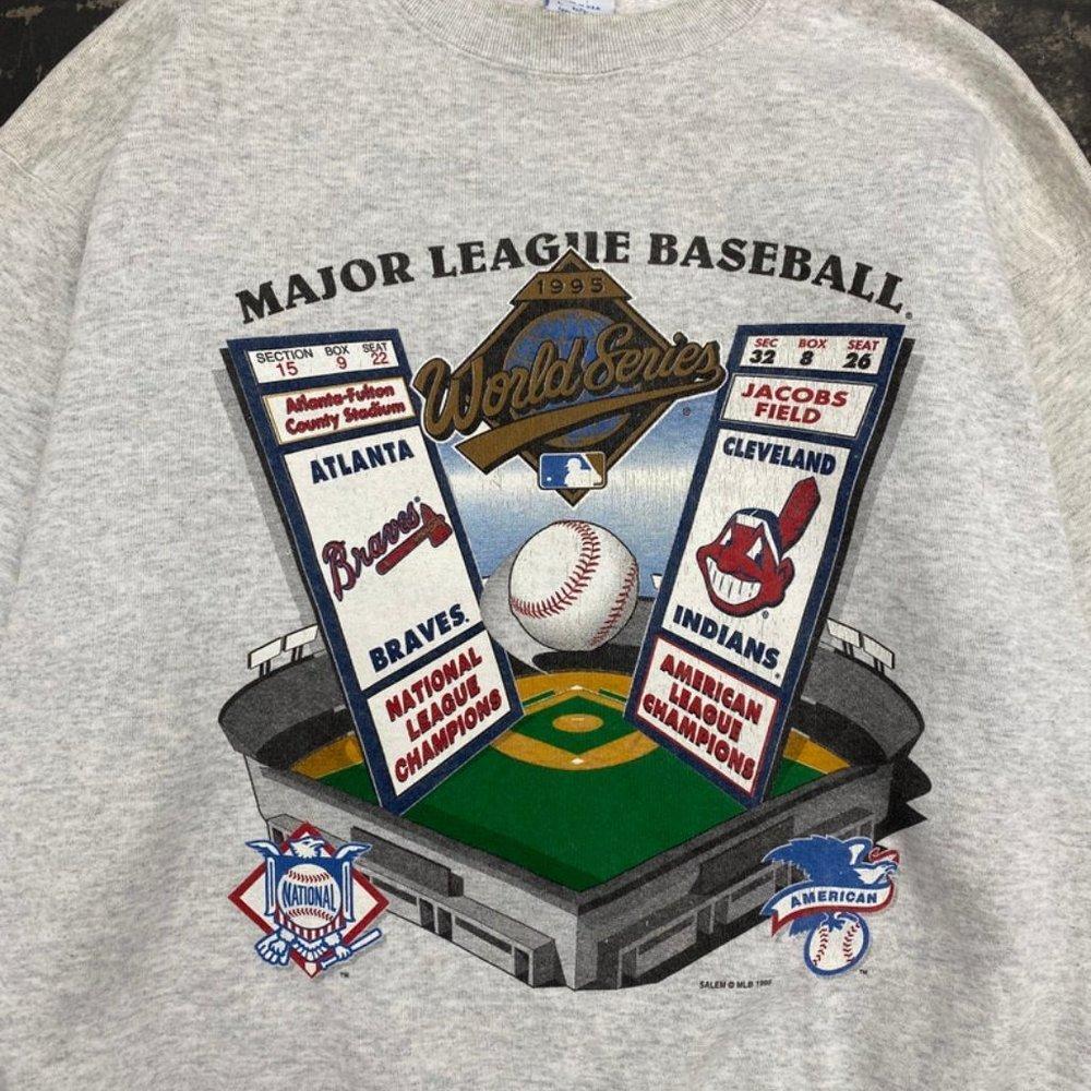 Vintage 1995 World Series Atlanta Braves Cleveland Sweatshirt